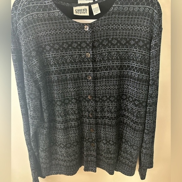 Chico’s design slinky acetate glitter sparkly cardigan and tank set size L - Picture 1 of 8